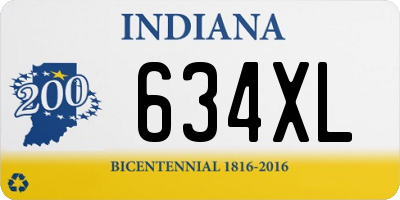 IN license plate 634XL