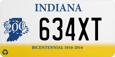 IN license plate 634XT