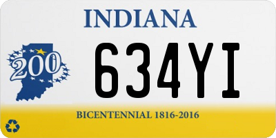 IN license plate 634YI