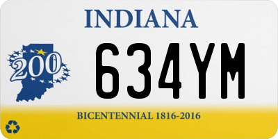 IN license plate 634YM