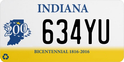 IN license plate 634YU