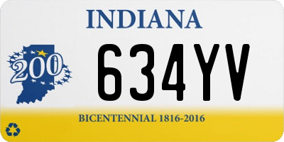 IN license plate 634YV