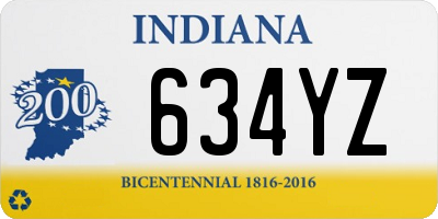 IN license plate 634YZ