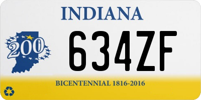 IN license plate 634ZF