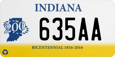 IN license plate 635AA