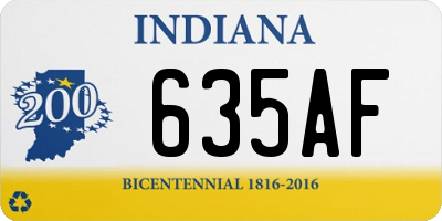 IN license plate 635AF