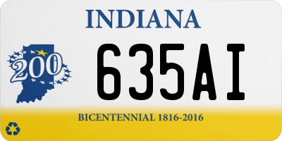 IN license plate 635AI