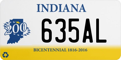 IN license plate 635AL