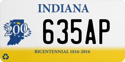 IN license plate 635AP