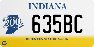 IN license plate 635BC