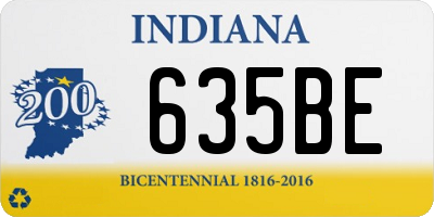 IN license plate 635BE