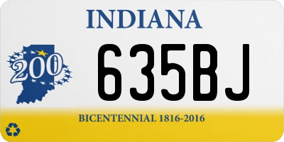 IN license plate 635BJ