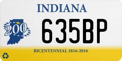 IN license plate 635BP