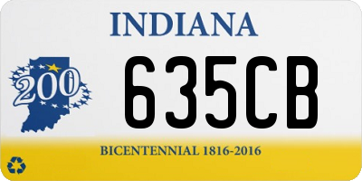 IN license plate 635CB