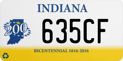 IN license plate 635CF