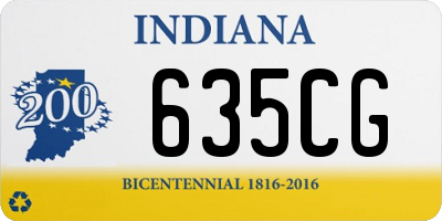 IN license plate 635CG