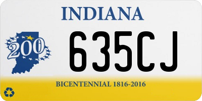 IN license plate 635CJ