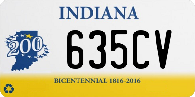 IN license plate 635CV