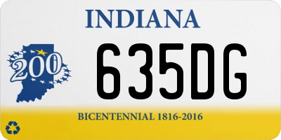 IN license plate 635DG