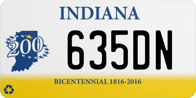 IN license plate 635DN