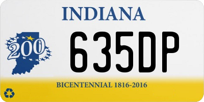 IN license plate 635DP