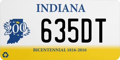 IN license plate 635DT