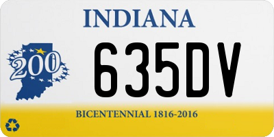 IN license plate 635DV