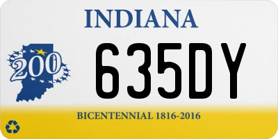 IN license plate 635DY