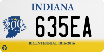 IN license plate 635EA