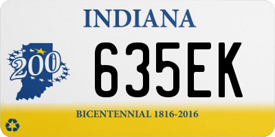 IN license plate 635EK