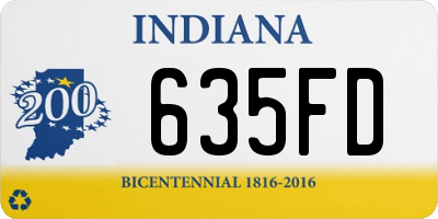 IN license plate 635FD