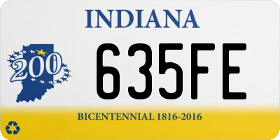 IN license plate 635FE