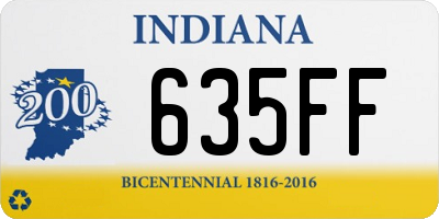 IN license plate 635FF