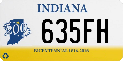 IN license plate 635FH