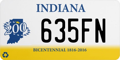 IN license plate 635FN