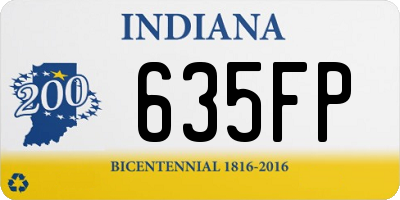 IN license plate 635FP