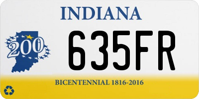 IN license plate 635FR