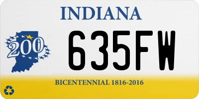 IN license plate 635FW