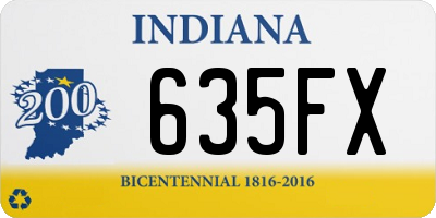 IN license plate 635FX