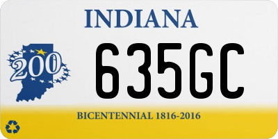 IN license plate 635GC