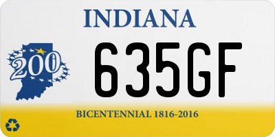 IN license plate 635GF