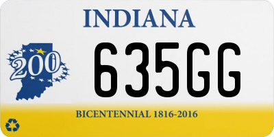 IN license plate 635GG