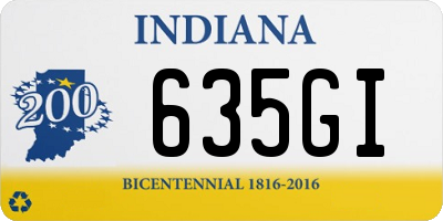 IN license plate 635GI
