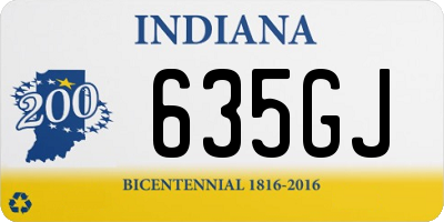 IN license plate 635GJ