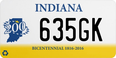 IN license plate 635GK