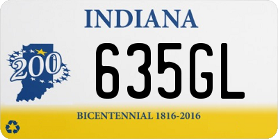 IN license plate 635GL