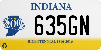 IN license plate 635GN