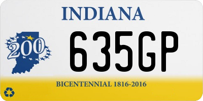 IN license plate 635GP