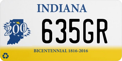 IN license plate 635GR