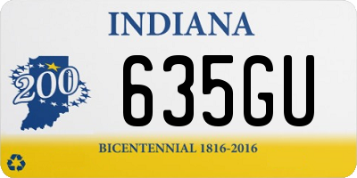 IN license plate 635GU